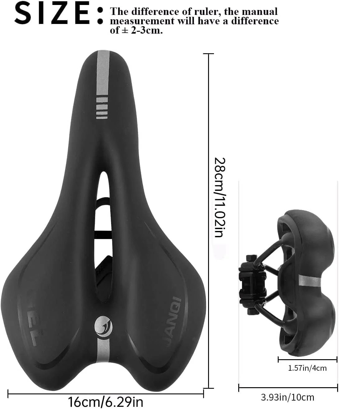 MSDADA Gel Bike Seat Bicycle Saddle, Bike Saddle for Men & Women, Waterproof Bic