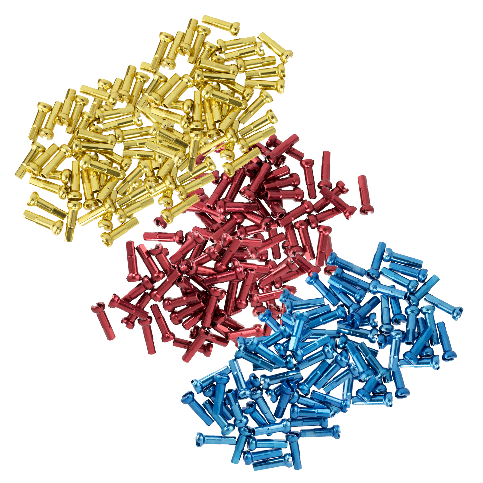 PRO+ BICYCLE ALLOY BMX SPOKE NIPPLES/16MM 14G PACK OF 144 MULTIPLE COLORS