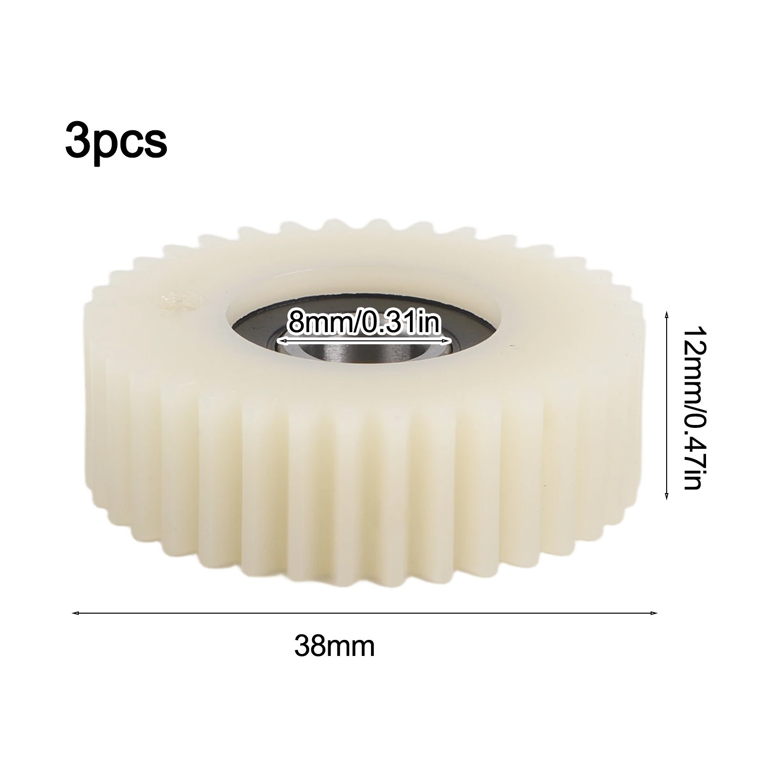 Gears With Bearings Motor Gear 3Pcs E-bike Wheel Nylon+Stainless Steel