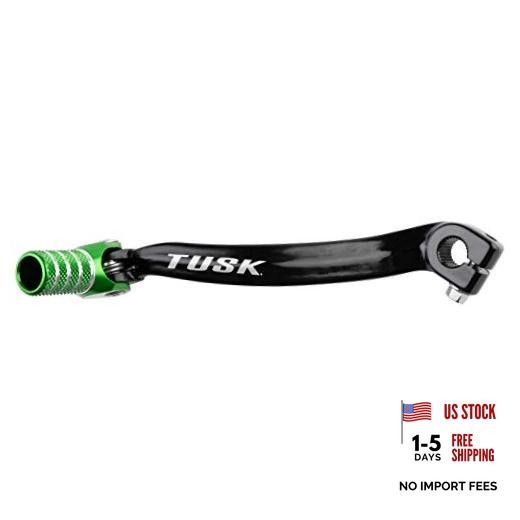 Folding Shift Lever Black/Green Tip Compatible with Kawasaki KX250 2019