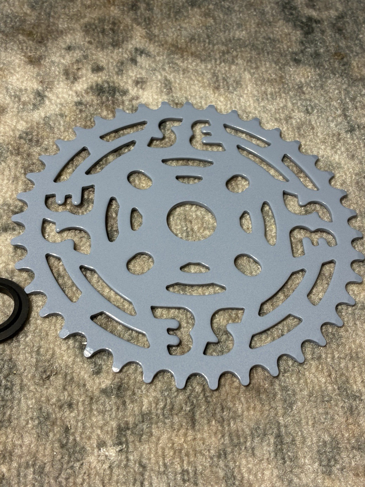 SE Racing 39 tooth Steel Chainring with adapter Battleship Old School Bmx