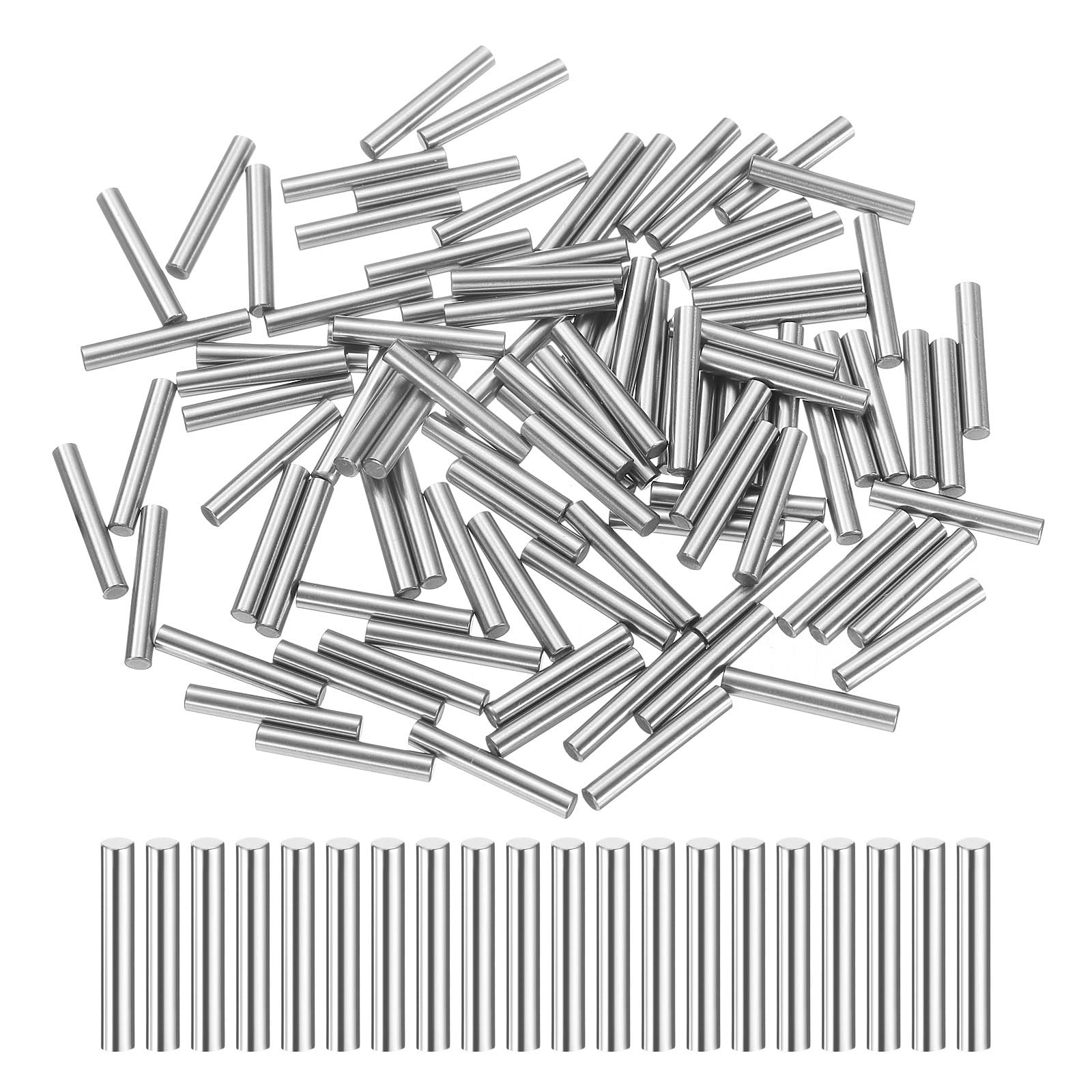 uxcell 100 Pcs 2.5mm x 20mm Dowel Pins Bearing Steel Cylindrical 2.5x20mm