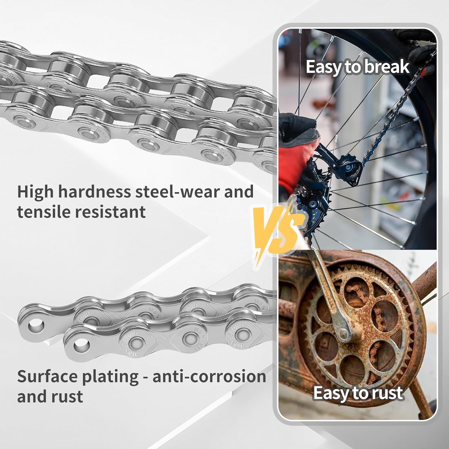 9/18/27 Speed Bike Chain, Bicycle Chain for Road Bicycles,Mountain Bike,MTB M…