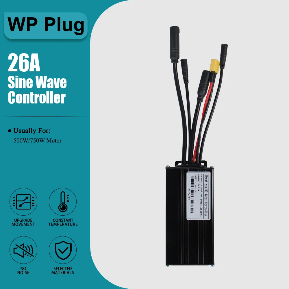 E-Bike Three-Mode Sine Wave Controller SM/WP Plug 36V 48V 17A 26A 30A 40A 60A