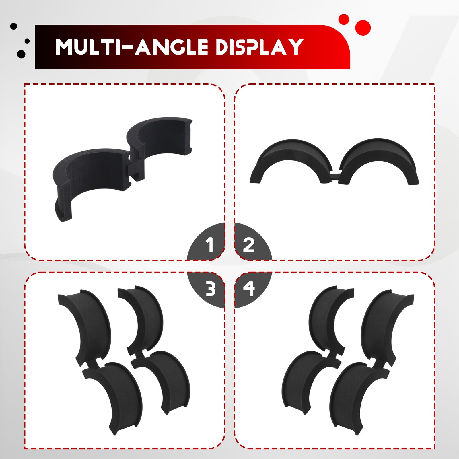 8Pcs Handlebar Silicone Gasket 31.8 To 25.4/22.2 Handlebar Gasket1060