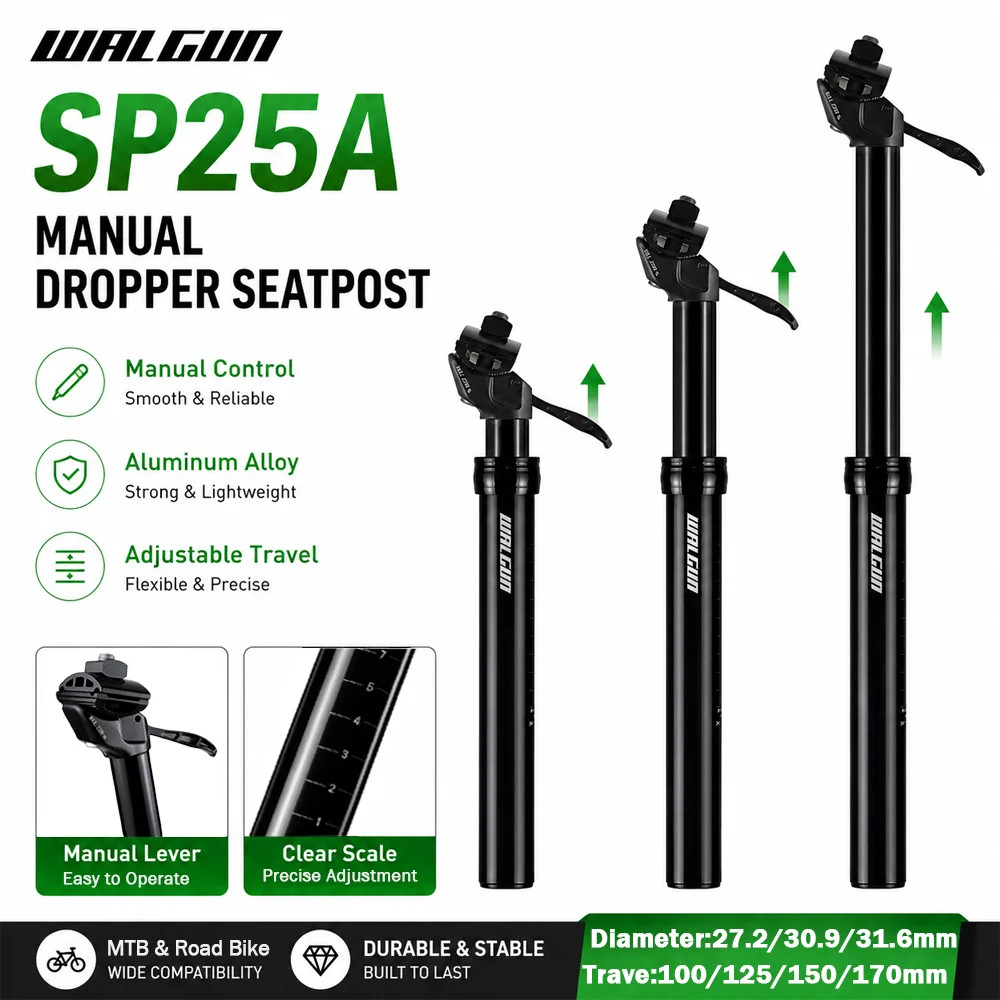 25A Bicycle Seat Post Dropper for Mtb 27.2/30.9/31.6Mm Bike Suspension Seatpost