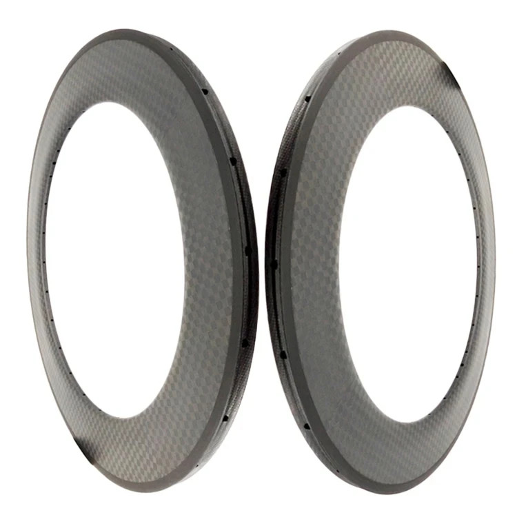 Road Bike Carbon Rims Tubular 12K Matte/Glossy V /Disc Brake Tubular Rings 2pcs