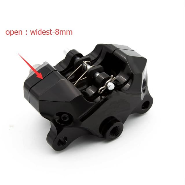 84mm Motorcycle Brake Caliper 2 Pistons Rear Disc Braking Master Cylinder black