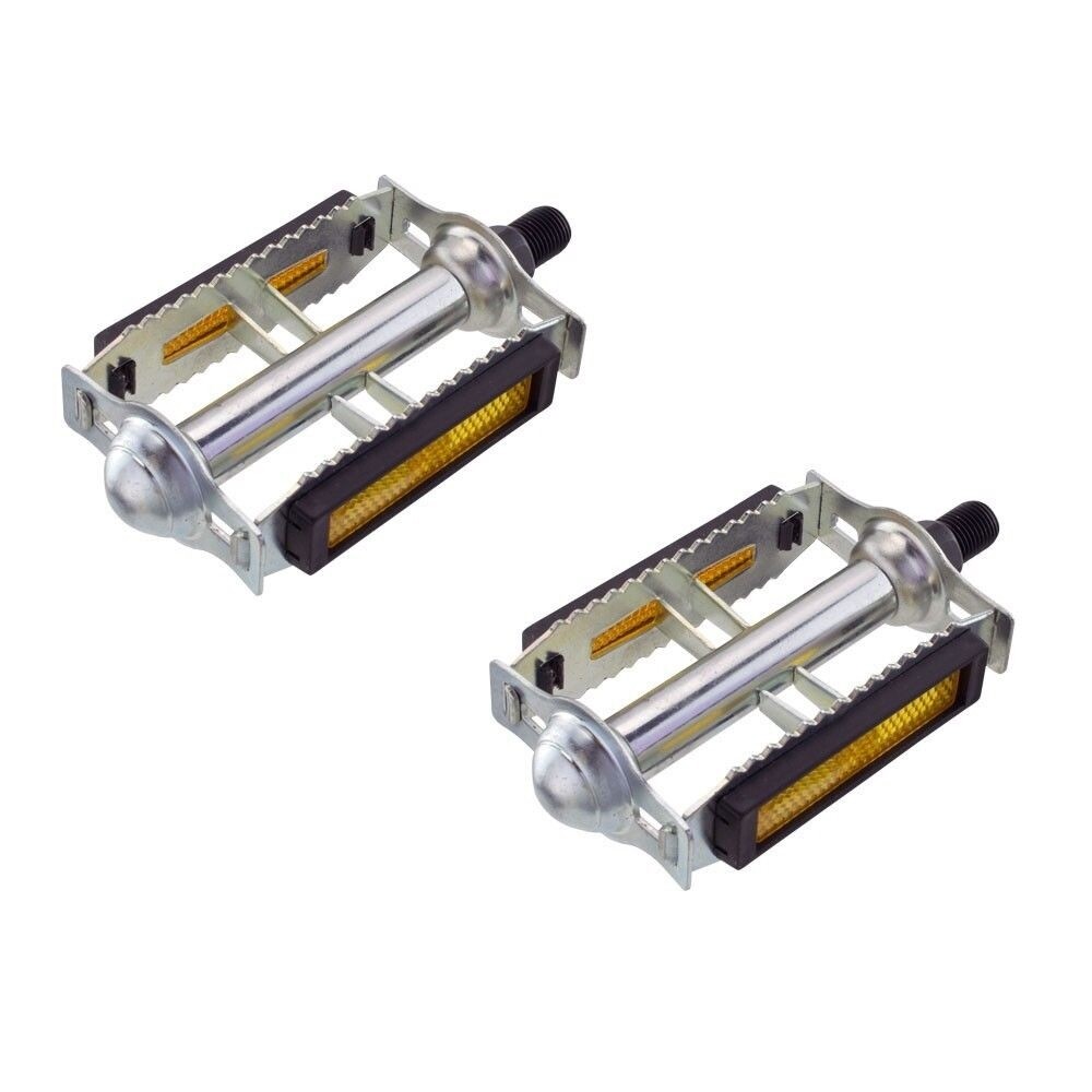 NEW 616 Steel Bicycle Pedals 1/2″ Chrome Rat Trap Old BMX MTB Pedal
