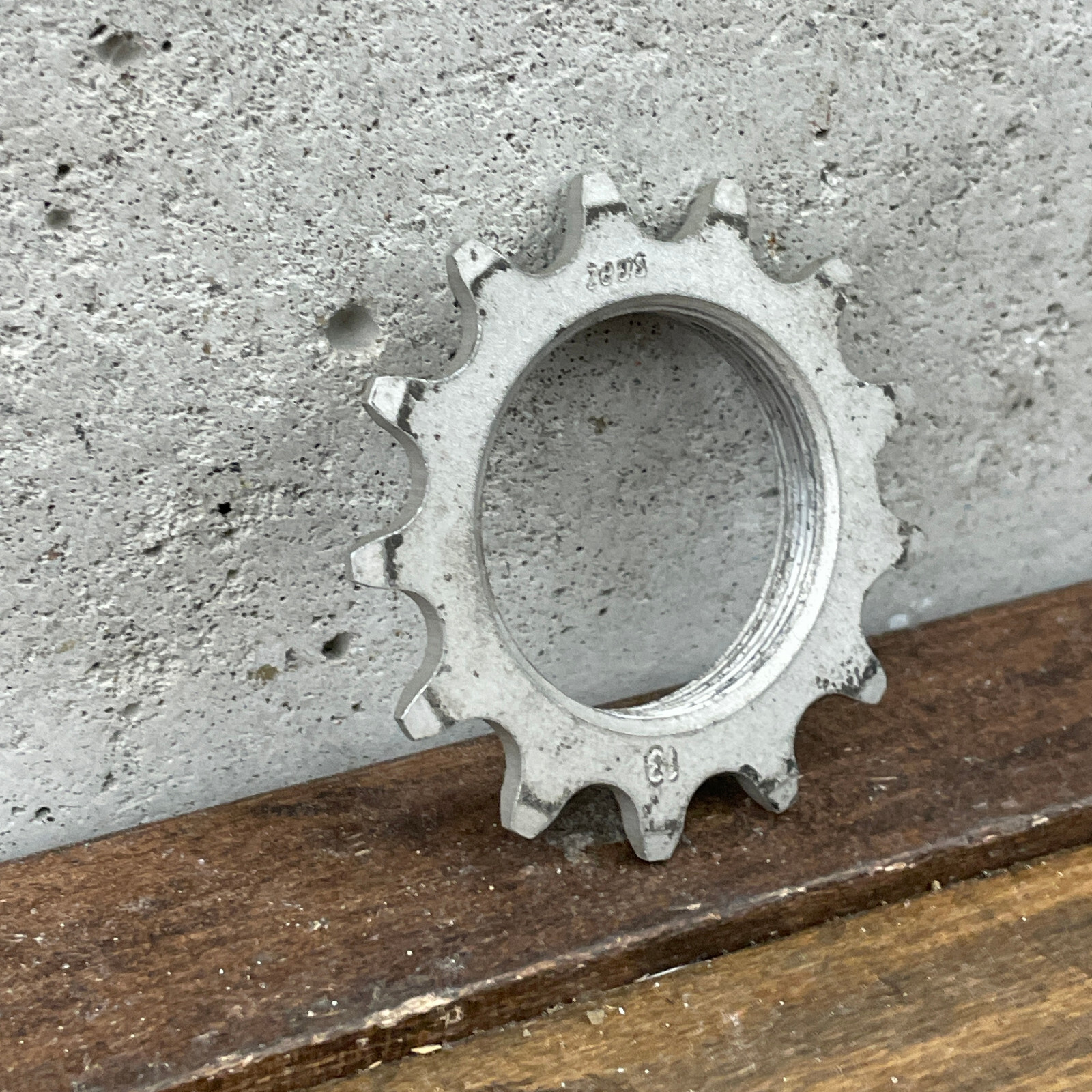 Vintage Track Cog Zeus 13 Tooth Aluminum Alloy Cog English Threaded Fixie 80s