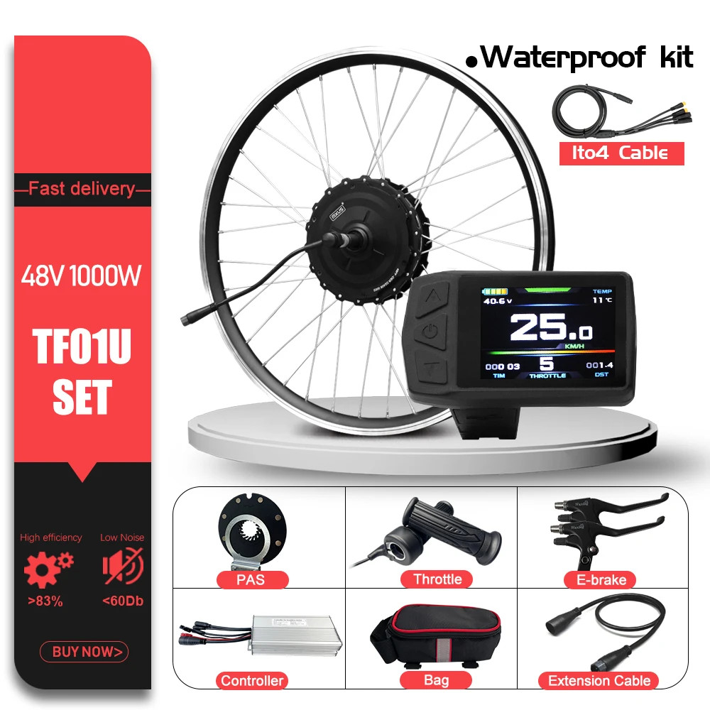 48V 1000W Mountain Electric Bike 20-29in700C Rear Brushless Gear Hub Motor Wheel