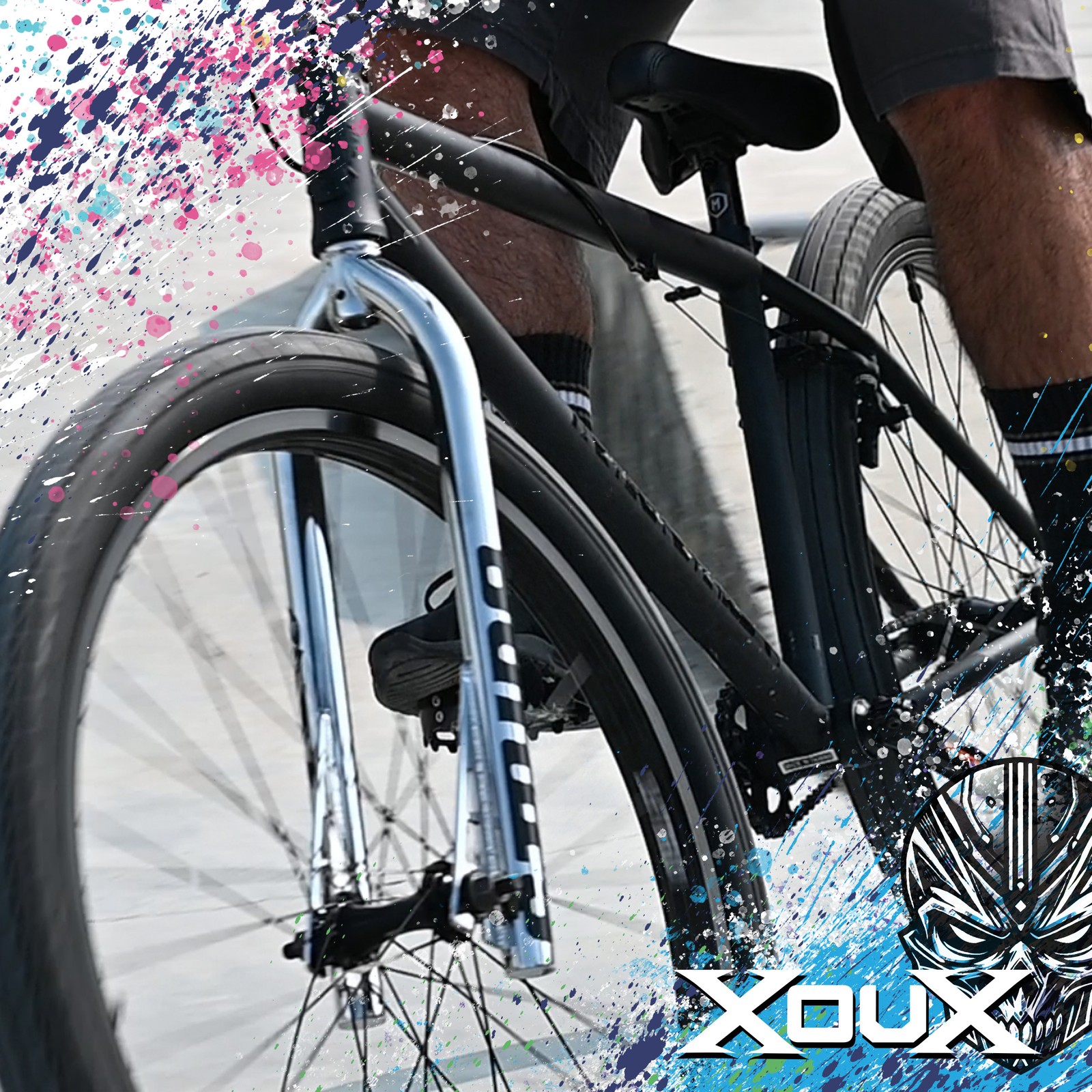 XOUX STRIDE 26 inch Threadless BMX Fork 1-1/8 inch , Black