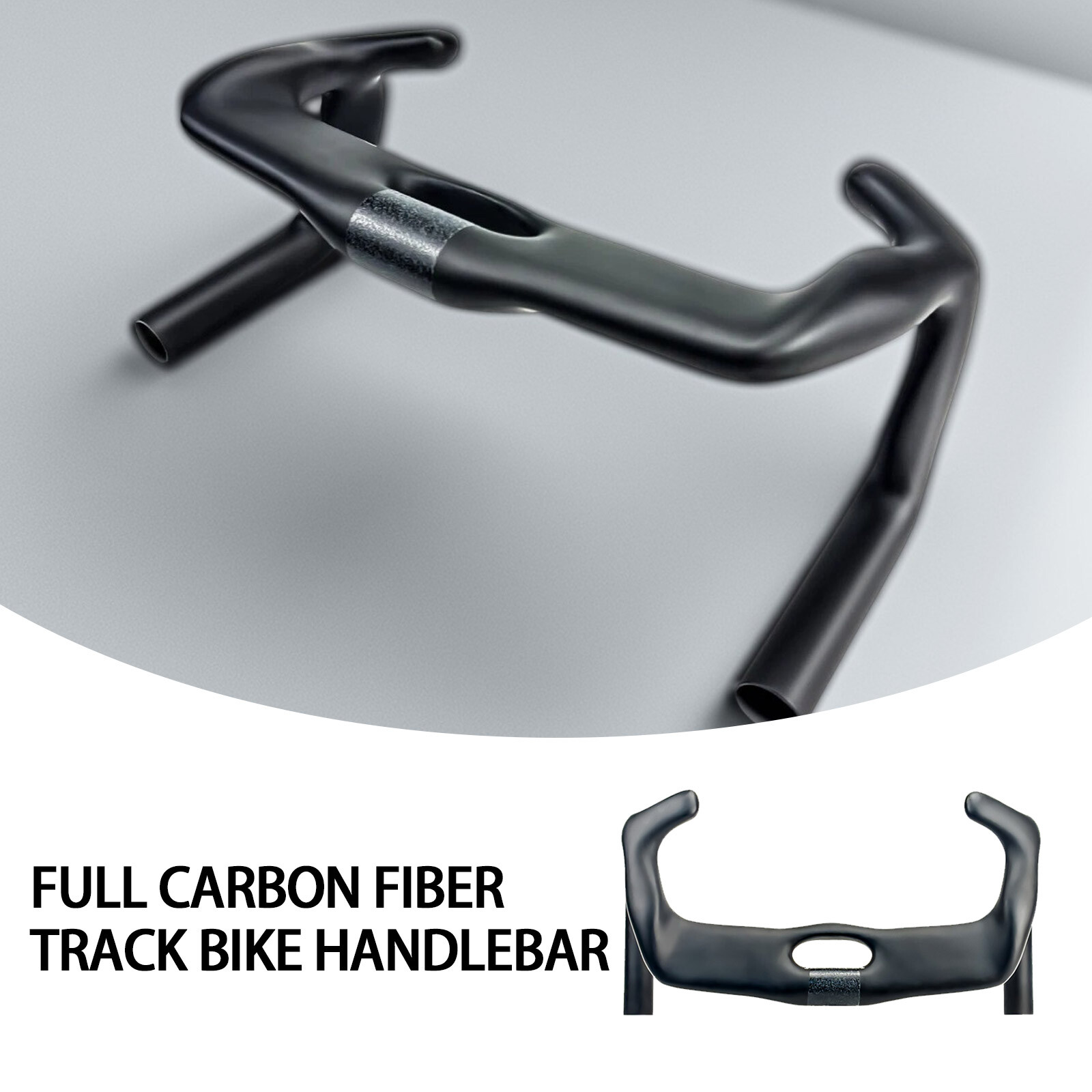 BALUGOE Carbon Fiber Track Cycling Handlebar TT Bike Handle Bar 31.8mm UCI