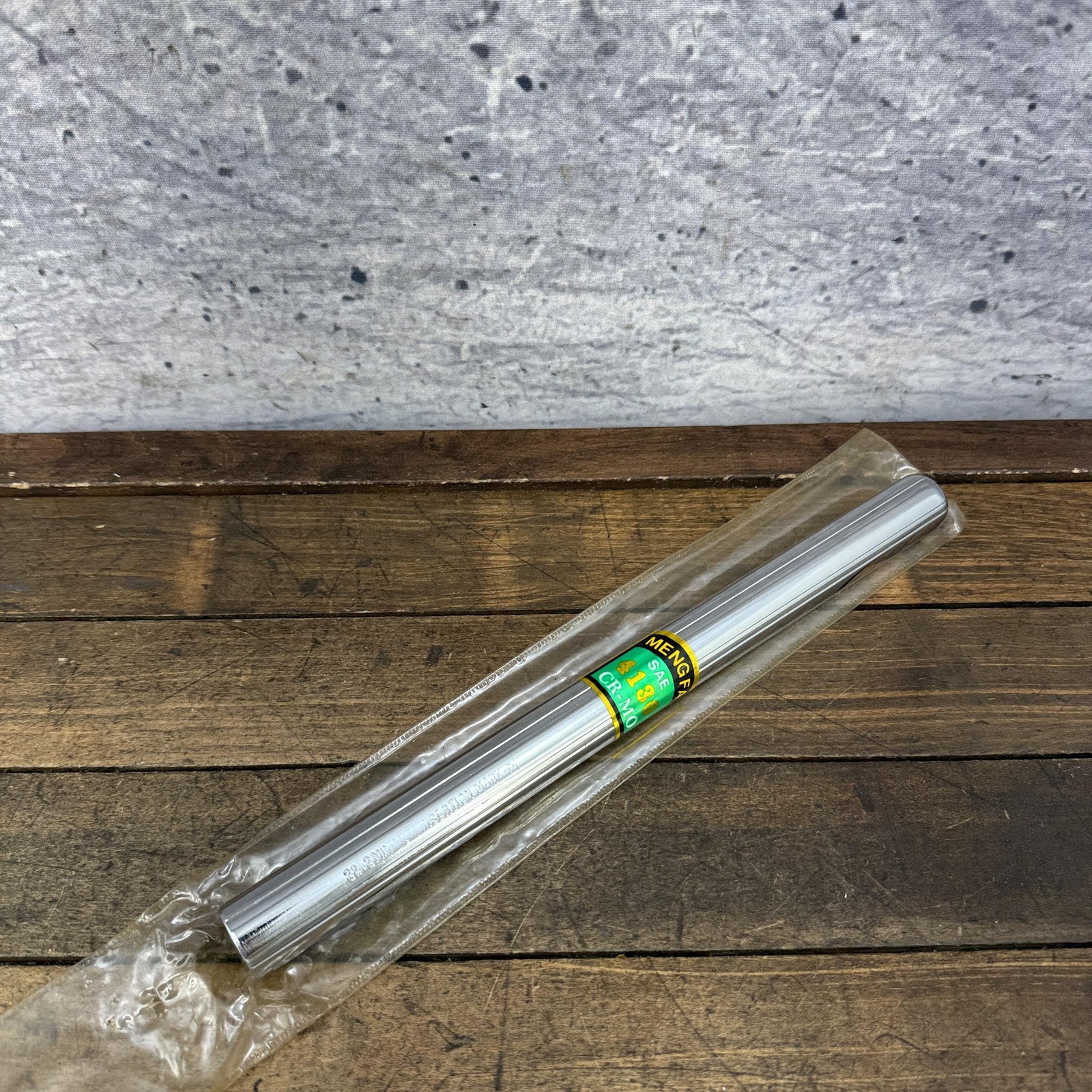 Meng Fong BMX Seatpost 22.2mm NOS Silver 4130 Chromoly Old School BMX Post