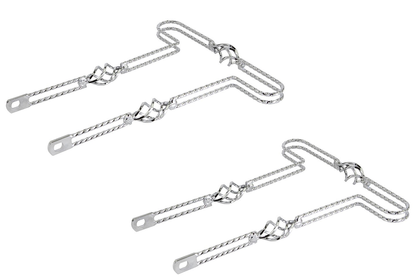 2 VINTAGE LOWRIDER TRIPLE CAGE TWISTED BUMPERS CHROME FRONT/ REAR 20″ BICYCLE.