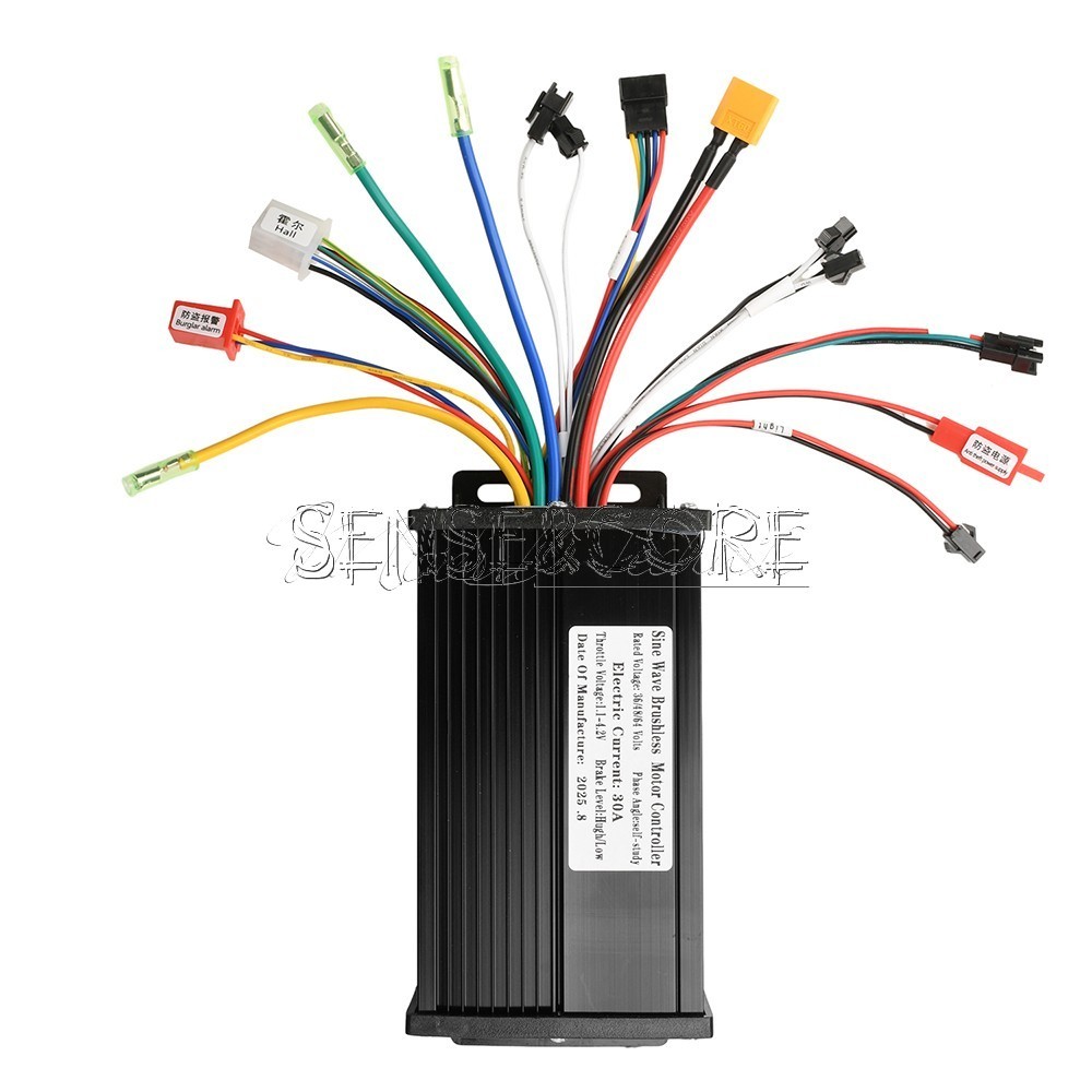 36V48V64V 30A Sine Wave Brushless Motor Controller 750-1500W Driver S866 LCD