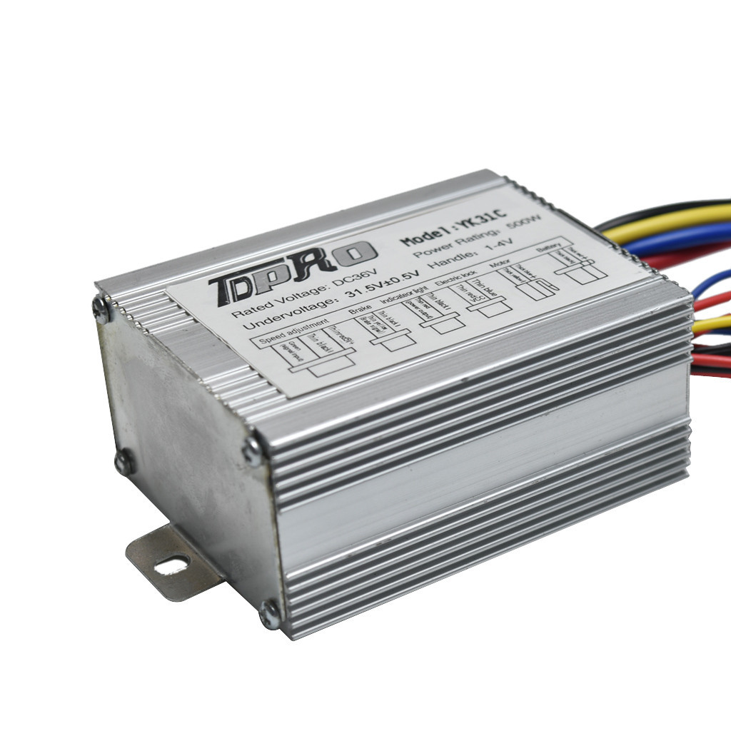 Electric Bike Brush Motor Controller Box Plug 36V 500W For E-Scooter Go Kart
