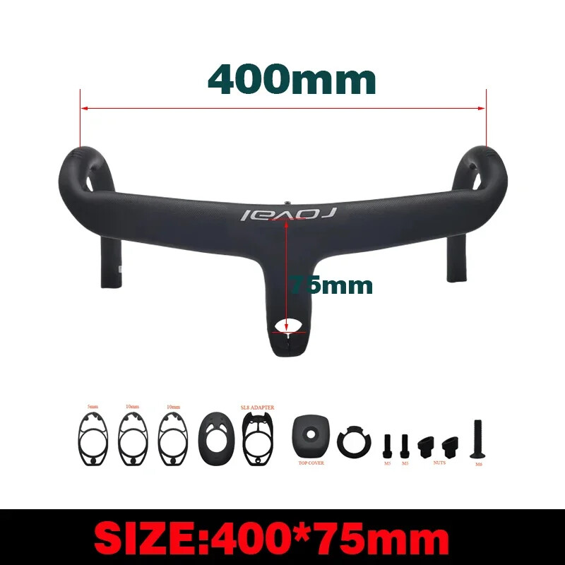 Carbon Fiber Internal Cable Routing Road Bicycle Handlebar Cockpit Di2 Drop Bar