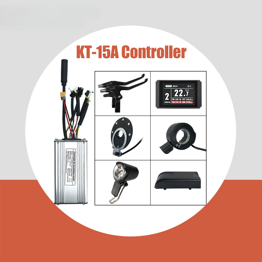 E-bike Controller 36V 48V 250W 350W Waterproof Plug 15A with Light LCD Display