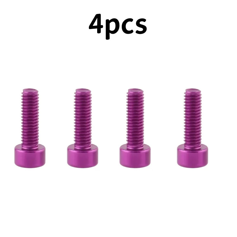 4Pcs Bike Water Bottle Cage Bolts Aluminum Alloy Hex Socket Screws 7 Colors
