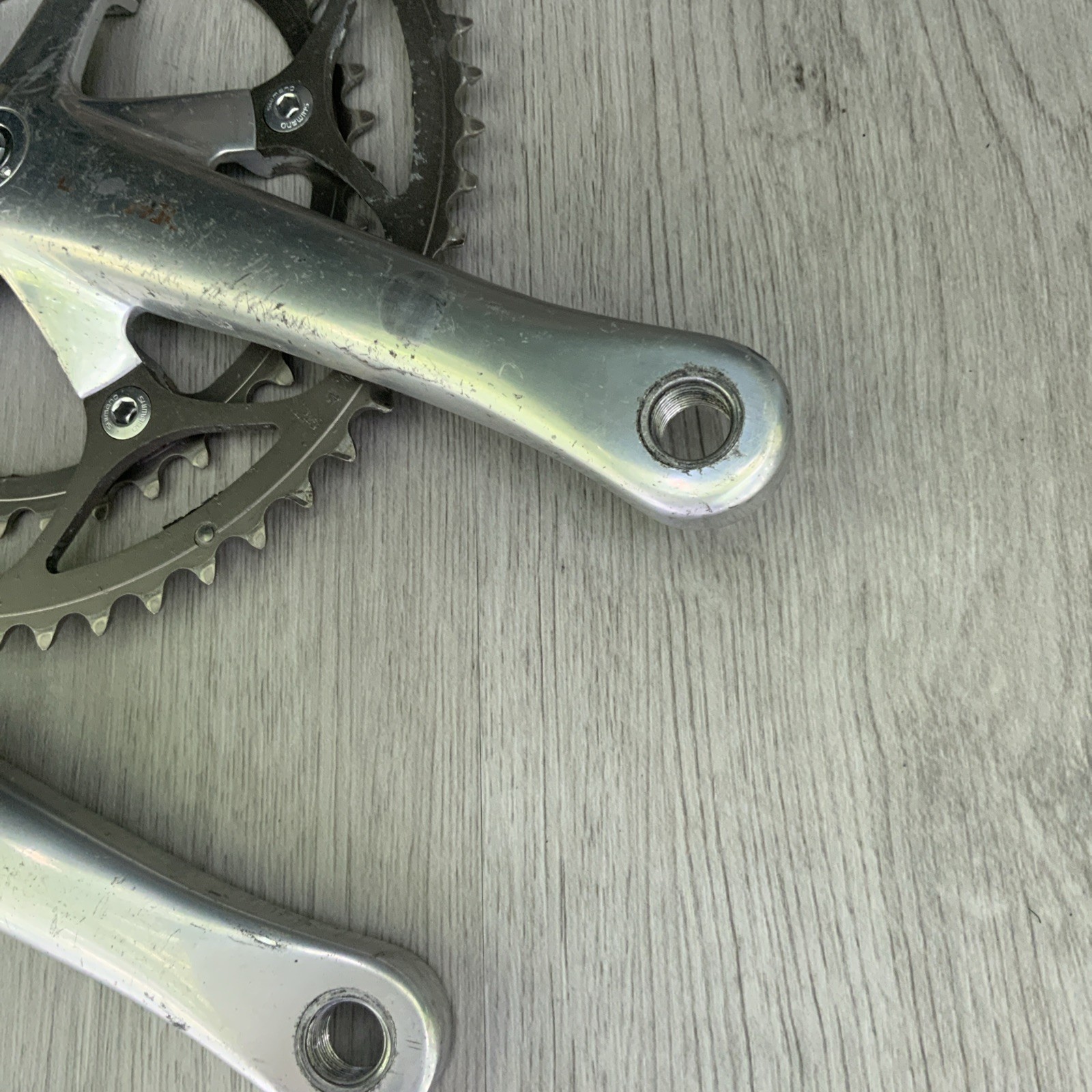 SHIMANO DURA ACE CRANKSET 7700 DOUBLE 172.5 MM ARMS 53-39 TOOTH OCTALINK