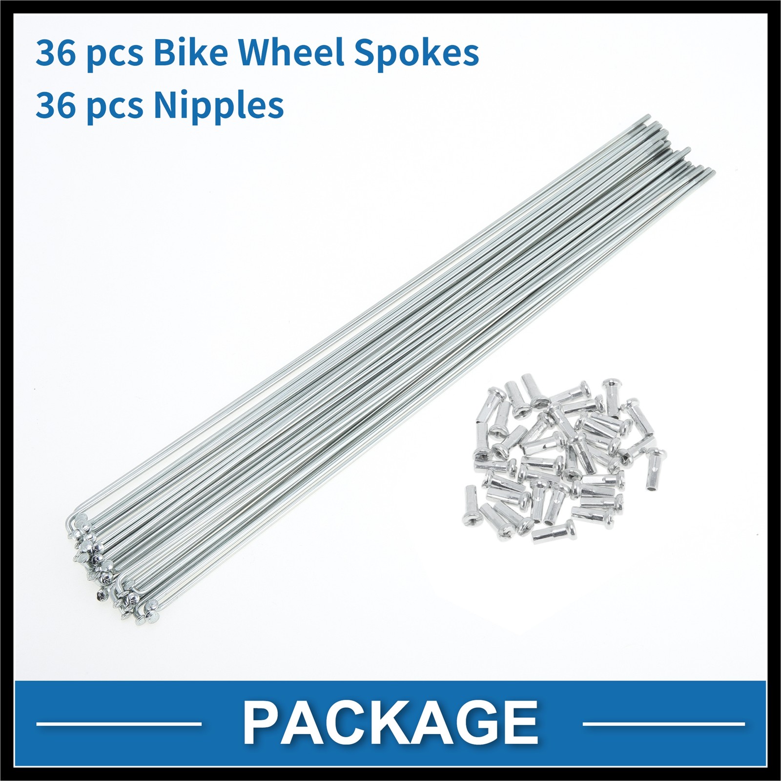 36Set 14G Bicycle Spokes 255mm Bike Wheel Spokes Galvanized Carbon Steel