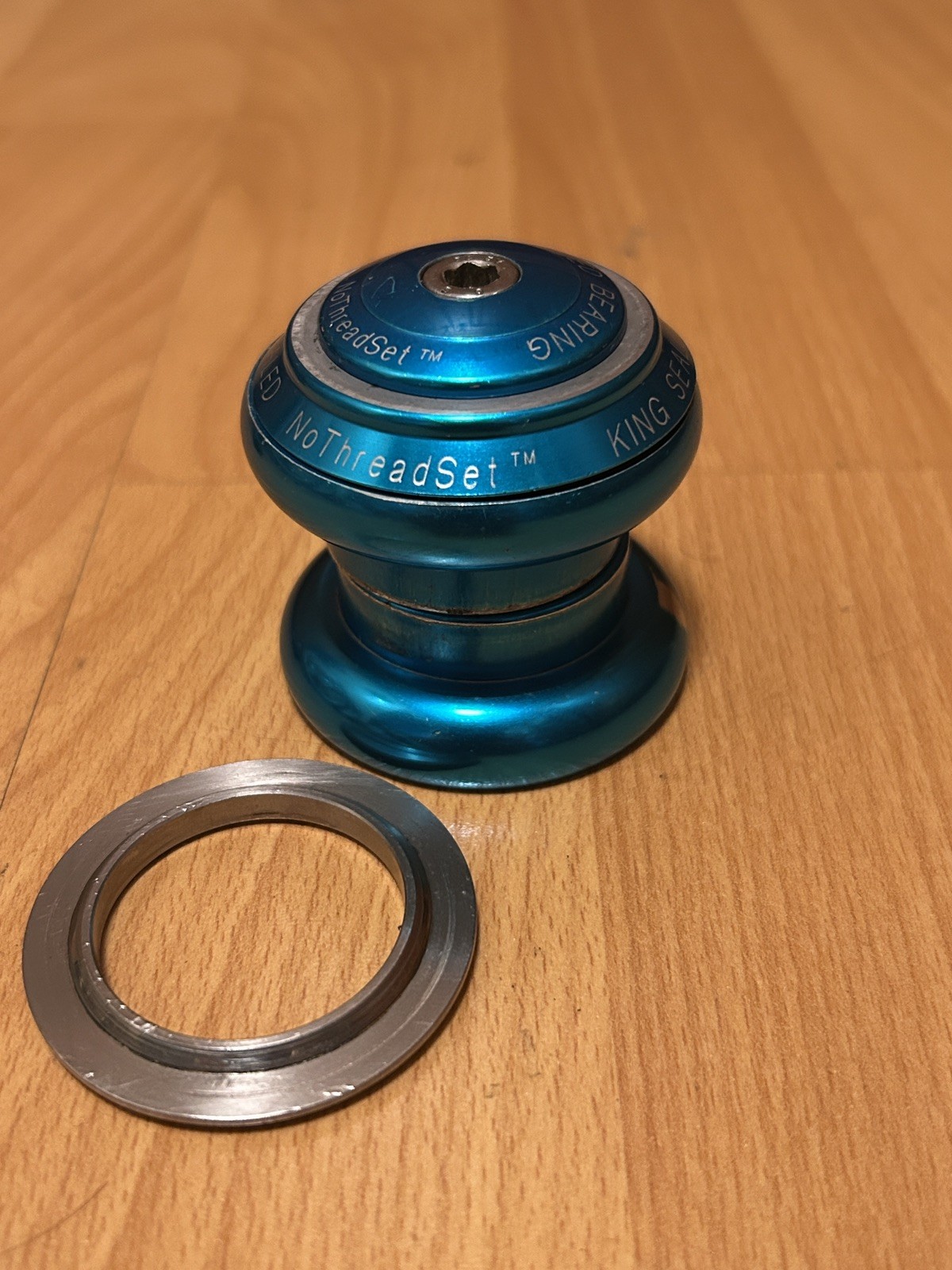 Vintage Early 1990’s Chris King TURQUOISE 1-1/8″ NO LOGO Headset RARE 90s MTB 👀