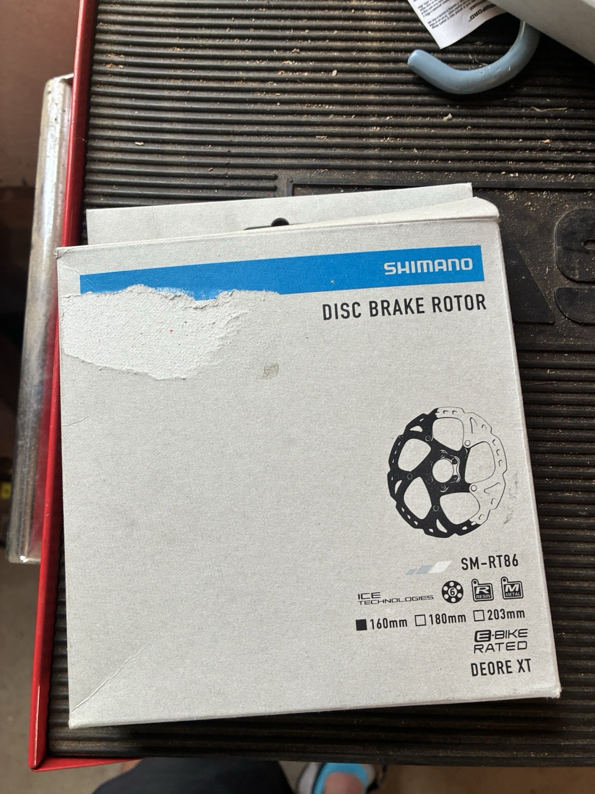 Shimano XT MTB Bike Disc Rotor SM-RT86 160mm 6 Bolt ICE-TECH NEW