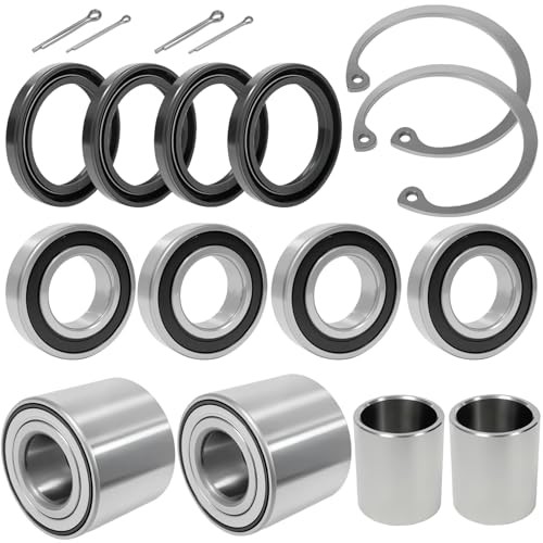 Front & Rear Wheel Bearing with Oil Seal & Spacer Kit fit for Mule 2510 3000
