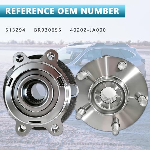 Pair Front Wheel Bearing and Hub Assembly Compatible with Nissan Altima 513294
