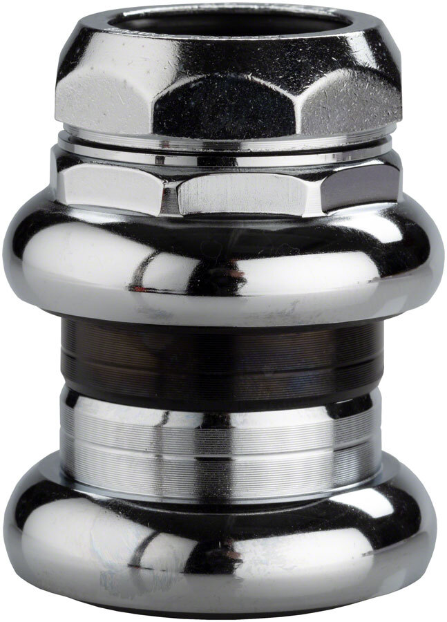 Tange-Seiki Levin CDS 1″ Threaded Headset: 27.0mm Crown Race Chrome