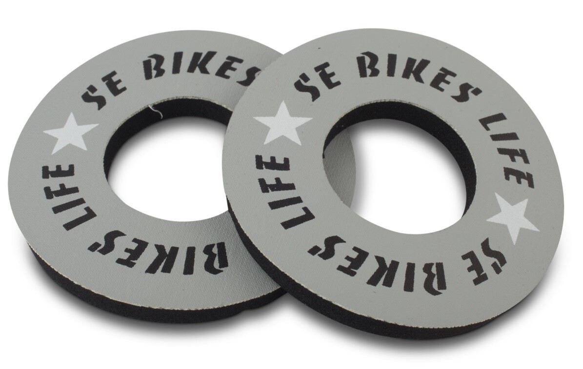 SE Racing “BIKE LIFE” old school BMX bicycle foam grip donuts BLACK & WHITE on