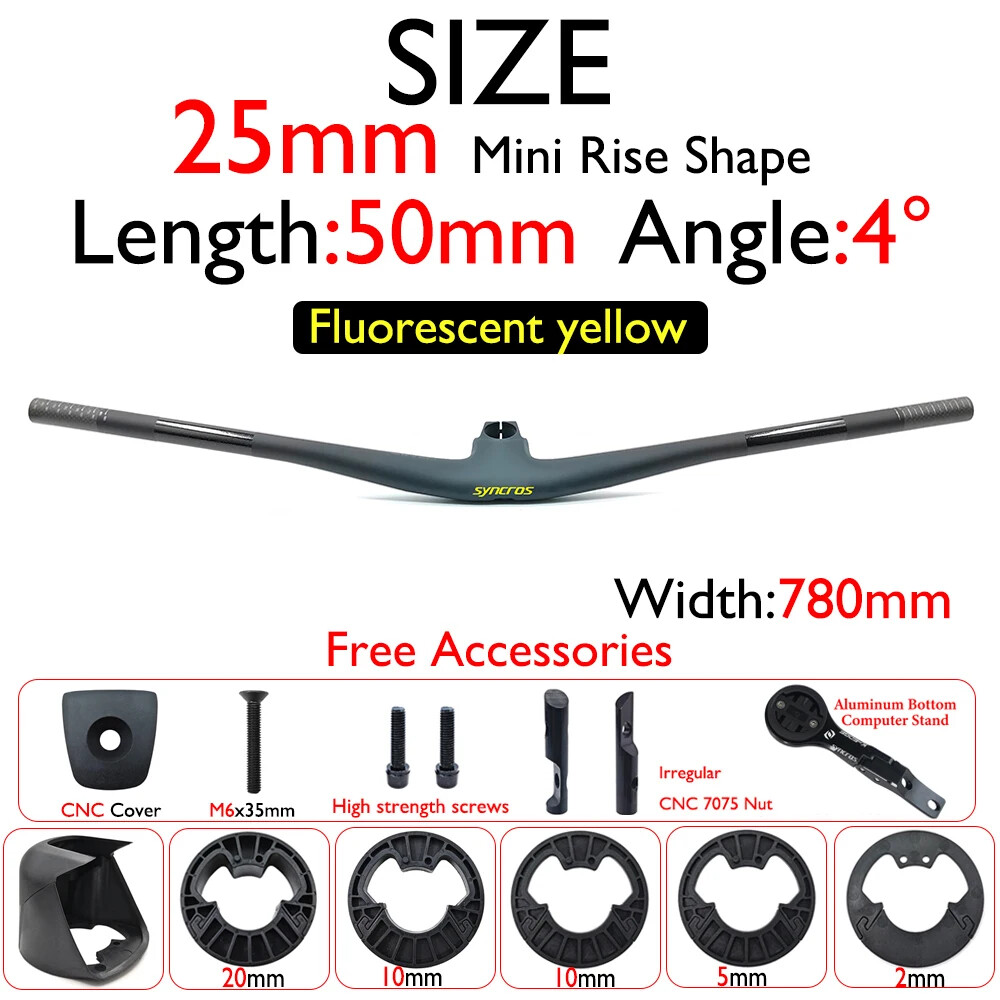 -25°/15° Full Carbon FRASER IC SL WC MTB 780mm Integrated Handlebar with Stem