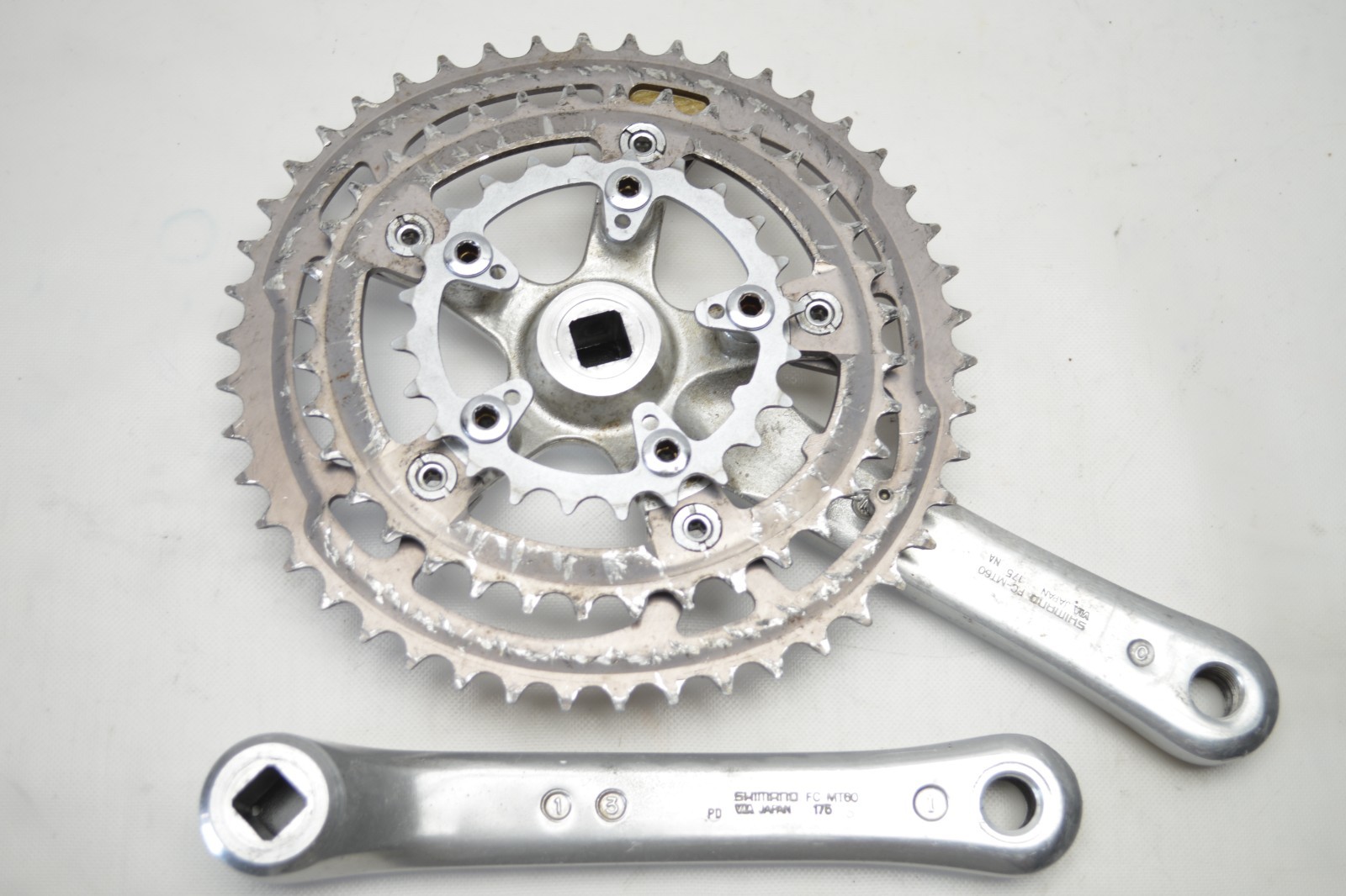 SHIMANO DEORE DX BICYCLE 175 MM BIOPACE-46/36 R 24 TOOTH JIS CRANKSET FC-MT60