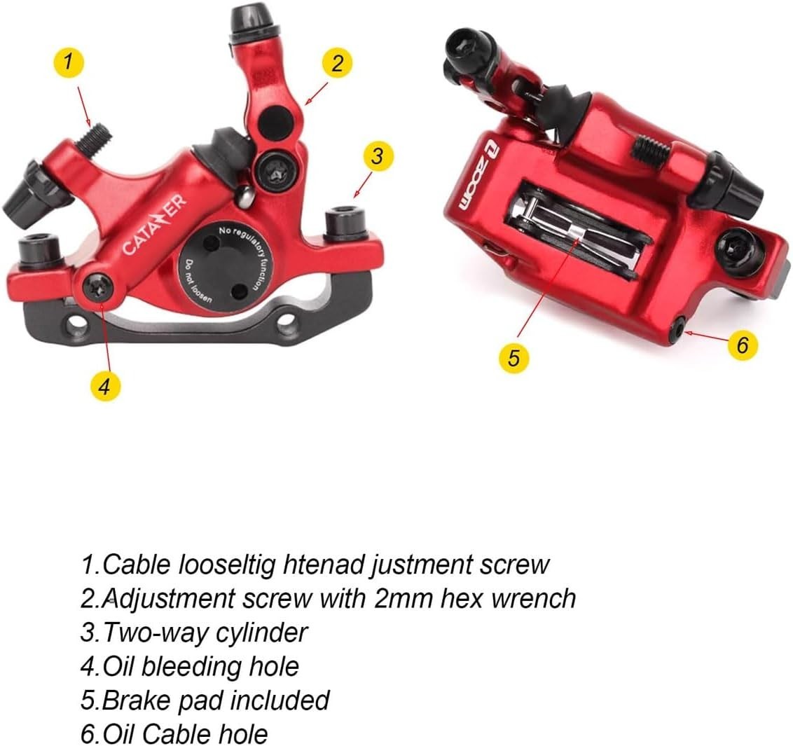 Universal Line Pulling Disc Brake System | Easy Install, Red