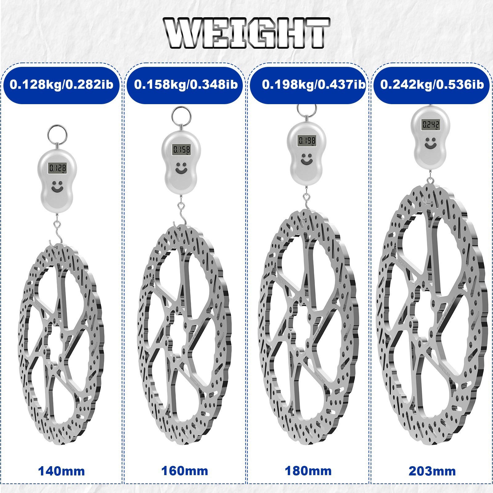 MTB Bicycle Brake Disc Rotors 140/160/180/203mm Front Rear Rotor Hydraulic US