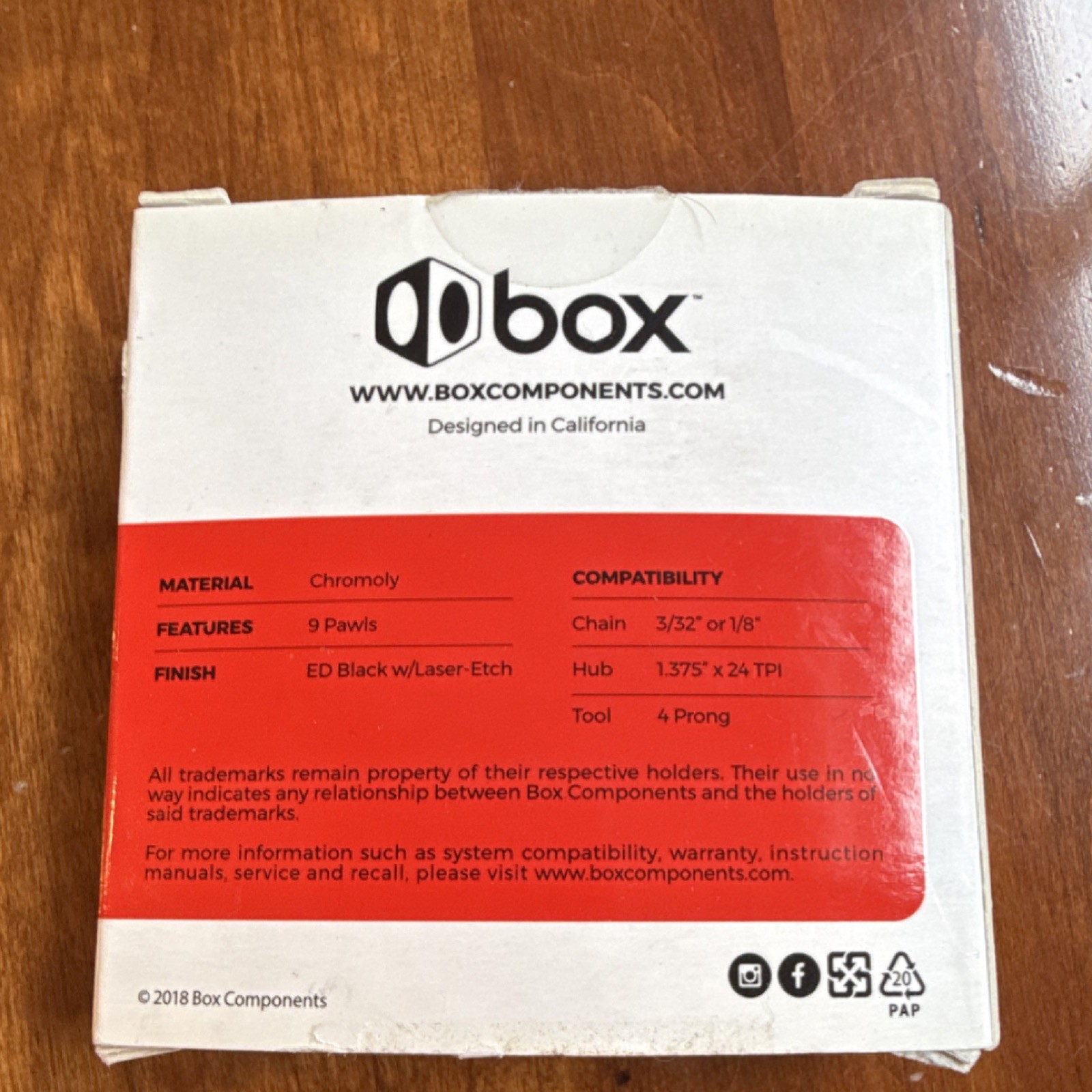 Box Box Two 108-Point BMX Threaded Freewheel 16T 1.375x24TPI Black