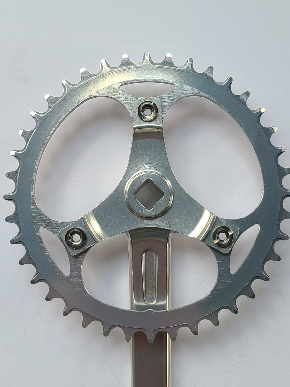 Blue Lug YMC Crankset, 1x 40t Chainring, 170mm, Square Taper, Silver, Japan