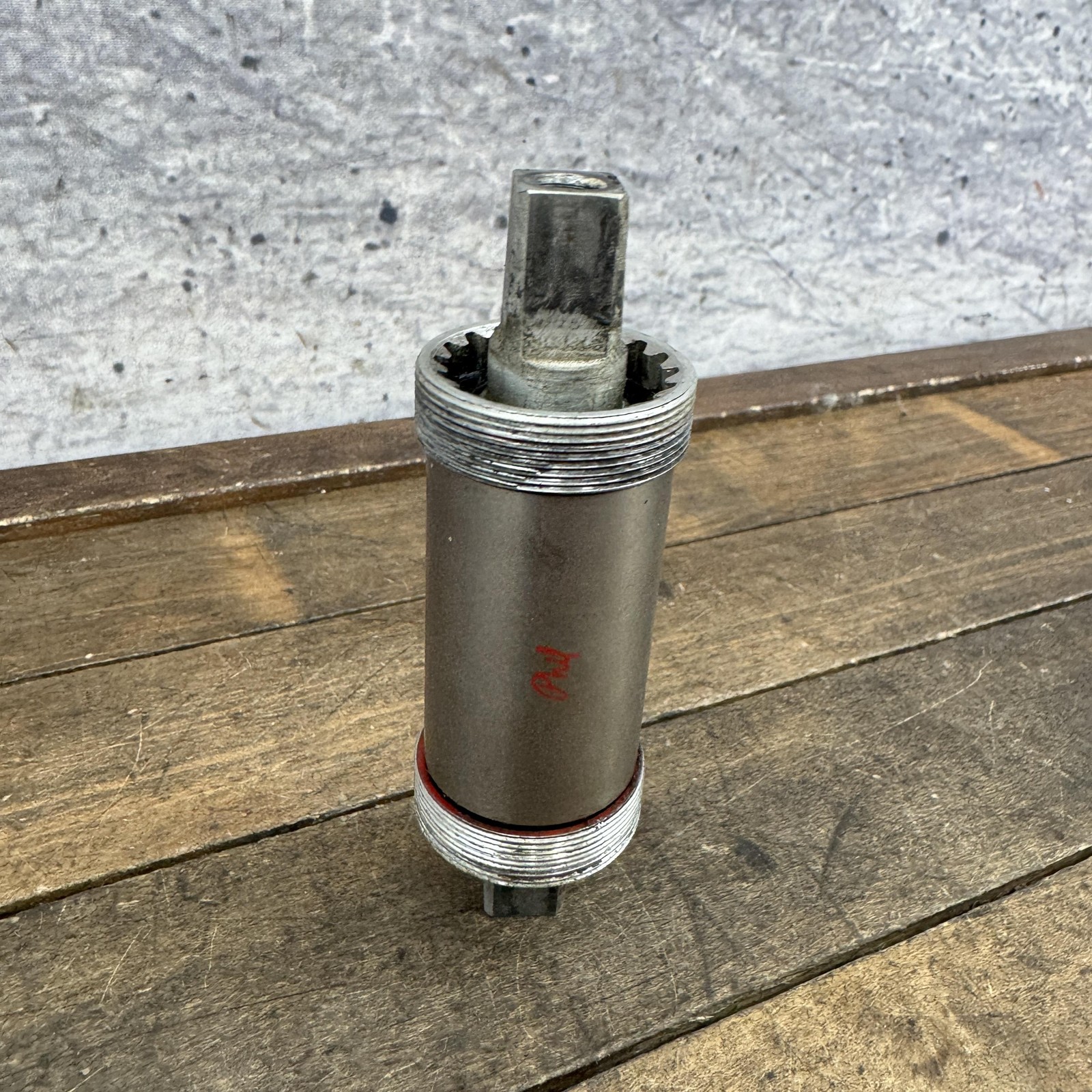 Vintage Phil Wood Bottom Bracket 112mm Spindle BSA English Steel Square Taper