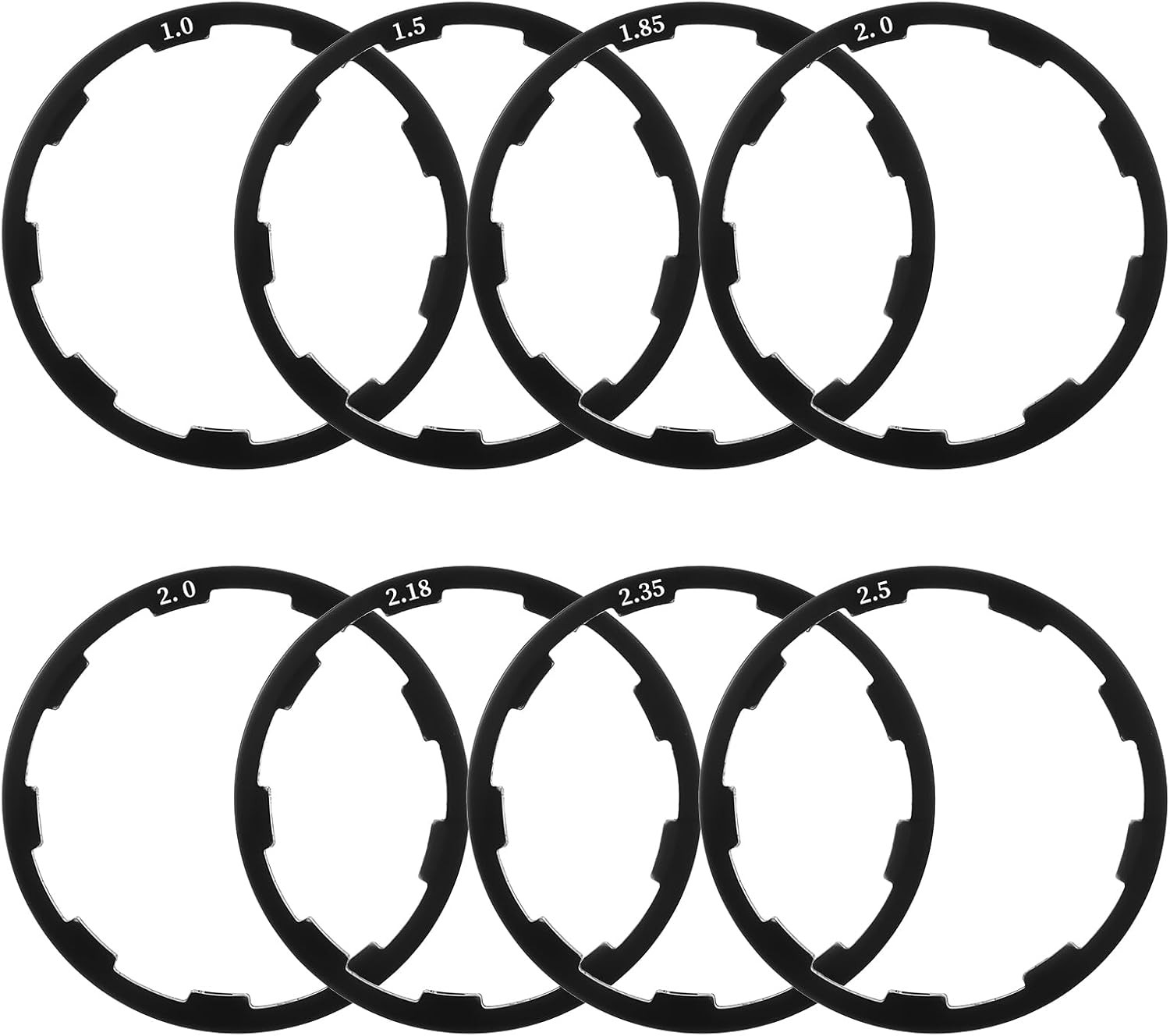 8 Pcs Headset Spacers for Bike Cassette, Bicycle Bottom Bracket Spacer 7/8/9/10/