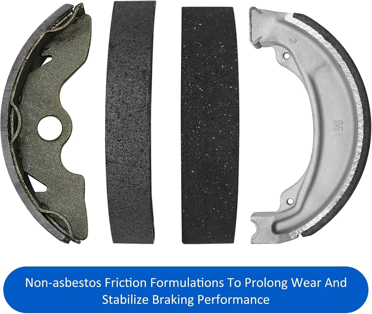 Front & Rear Brake Shoes Kit for Honda Recon 250 1997-2022, 06450-HC4-900 06430-