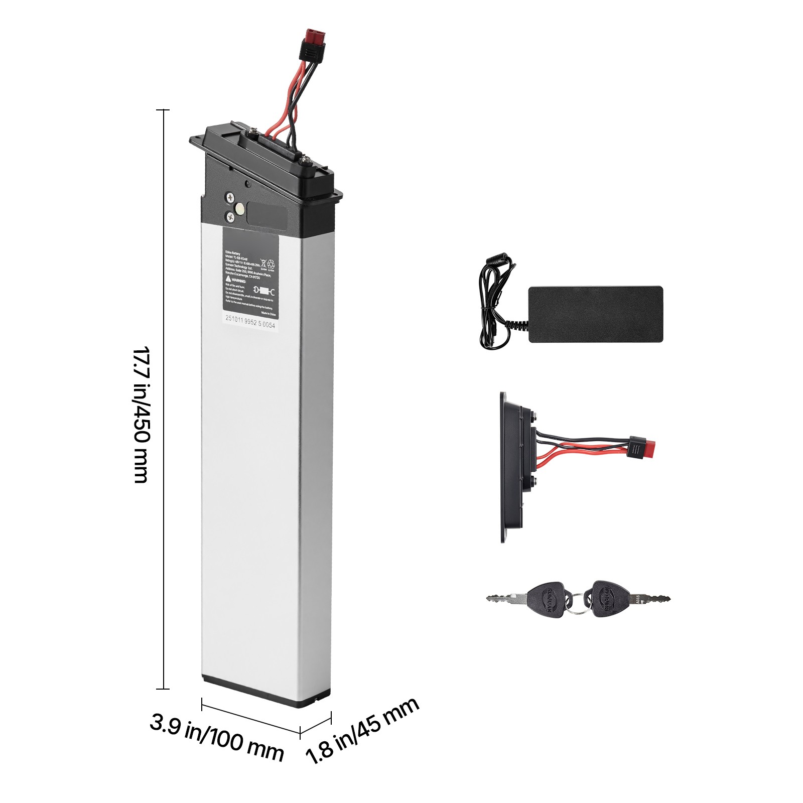 Uimoso Folding Electric Bike Lithium Battery 48V 10.4Ah 1000W with BMS