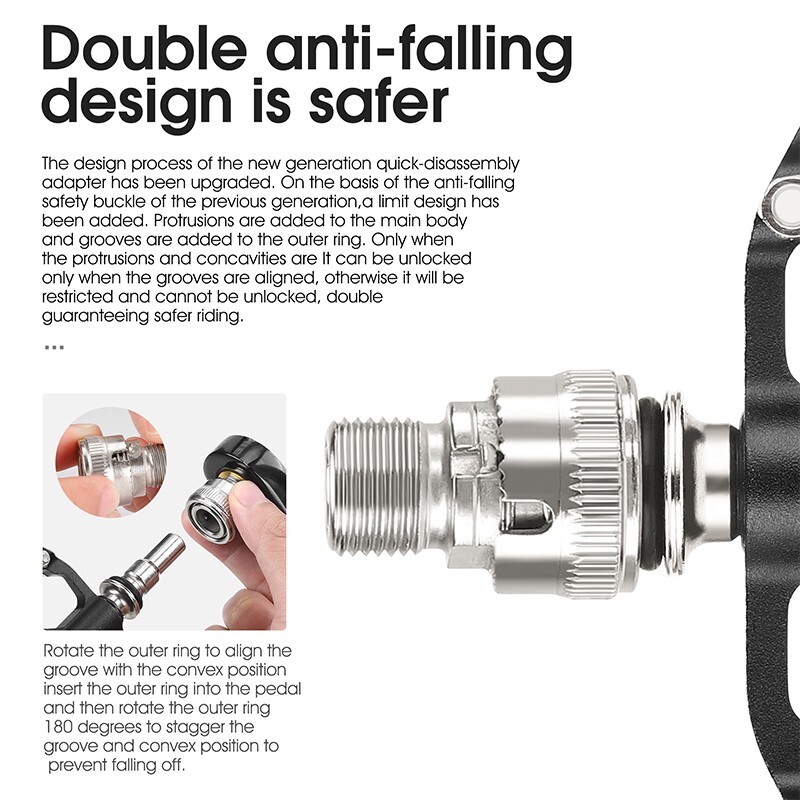 WEST BIKING Bicycle Quick Release Pedals 3 Bearings Aluminum Road Bike Pedals