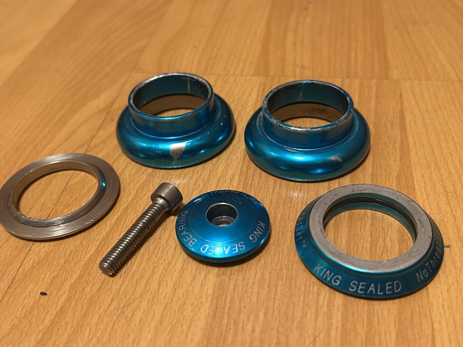 Vintage Early 1990’s Chris King TURQUOISE 1-1/8″ NO LOGO Headset RARE 90s MTB 👀