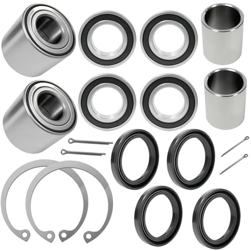 Front & Rear Wheel Bearing with Oil Seal & Spacer Kit fit for Mule 2510 3000