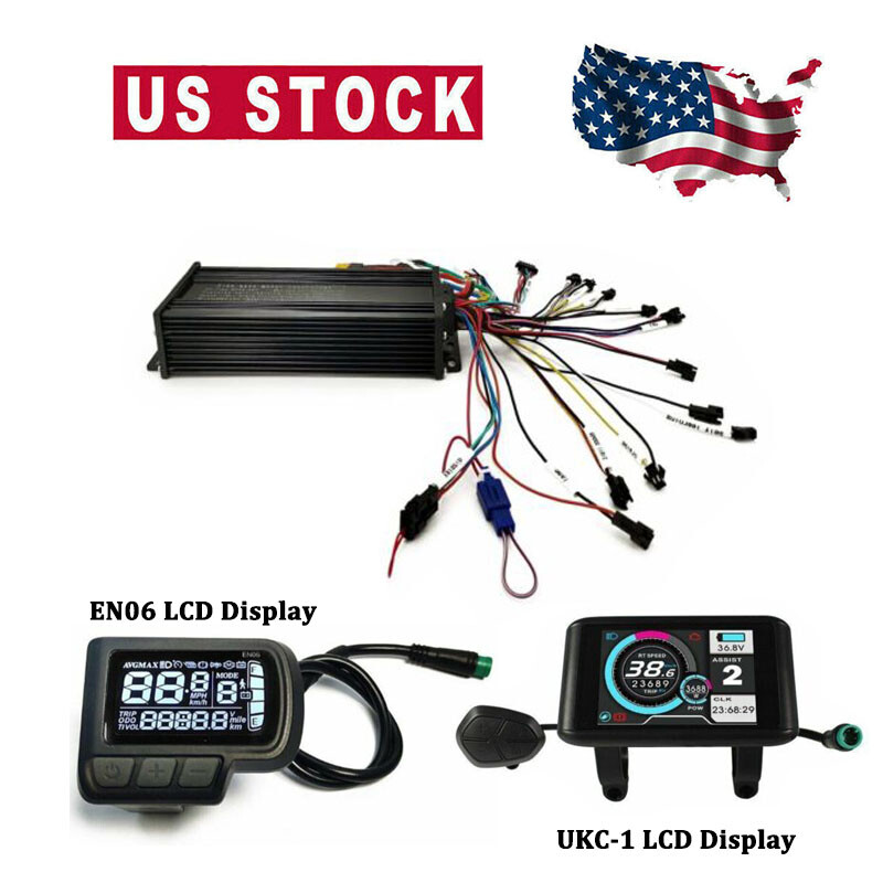 36V-52V 1500W E-bike Controller 3 Mode Sine Wave Controller+EN06/UKC1 Display