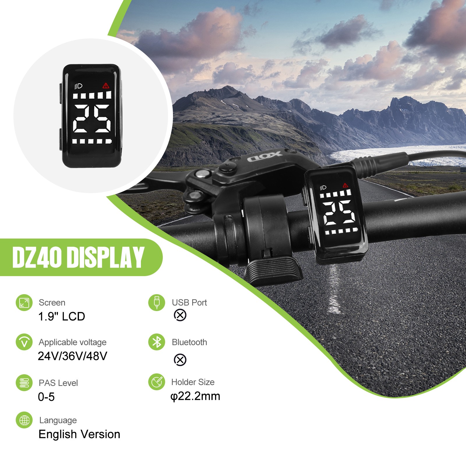 Ebike Display for BAFANG Mid Drive Motor UART Protocol Bicycle