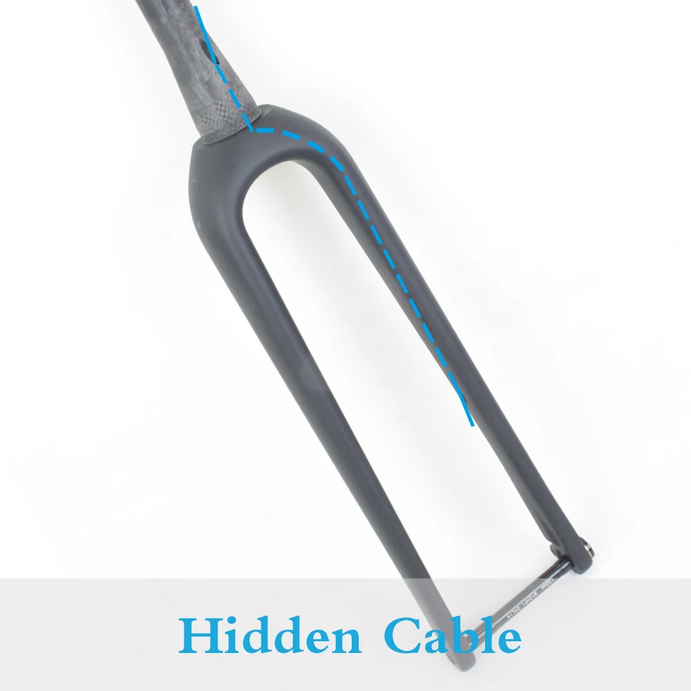 Carbon Fiber Gravel Bike Front Fork 700C Tapered Tube 12*100mm Thru Axle