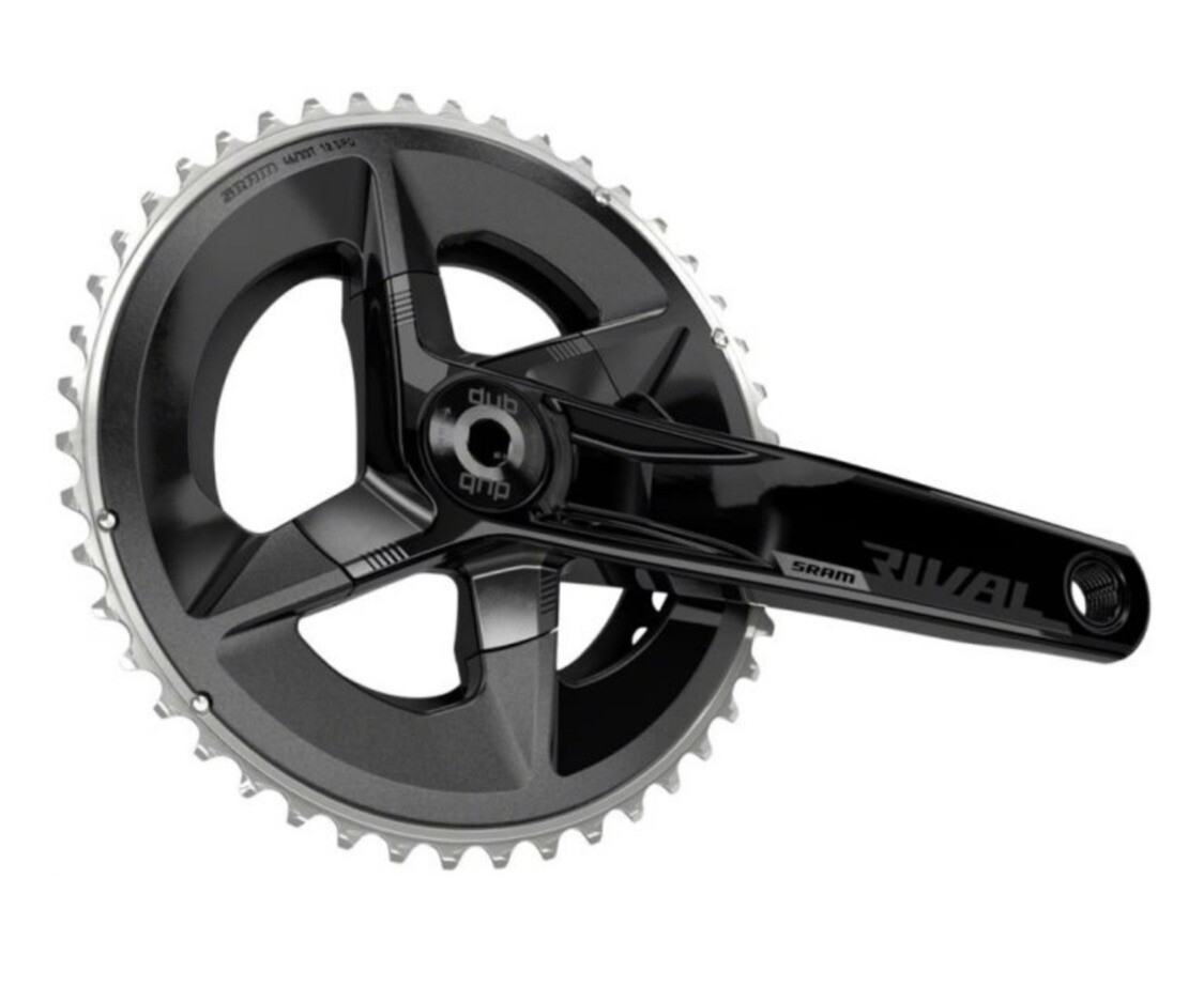 SRAM Rival AXS Crankset 175 mm 12 Speed 46/33 Tooth 107 BCD DUB Spindle Black