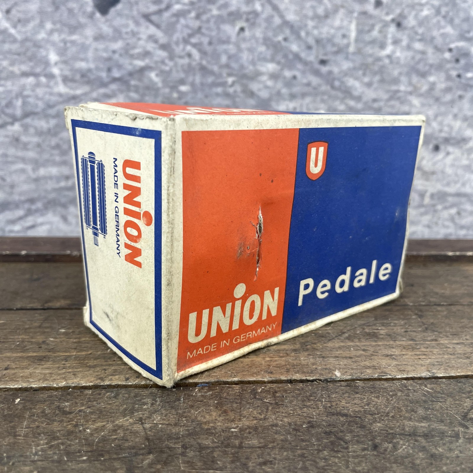 Vintage Union 275 Bike Pedals NOS 1/2 Black Rubber Pair Germany Cruiser
